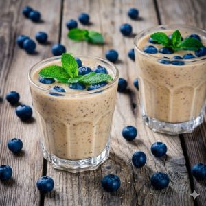 batido proteico de arandanos